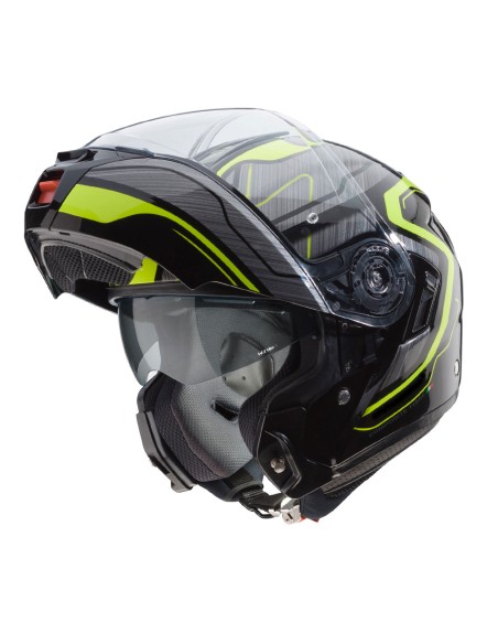 CASCO CABERG LEVO FLOW NERO GRIGIO GIALLO
